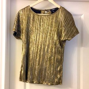 Gold Elementz shimmer shirt. Size L (fits 6-8)